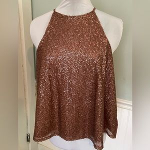 Taylor & Sage |  Sequin Halter Top